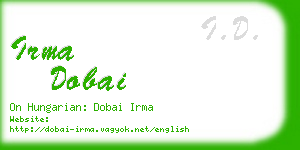 irma dobai business card